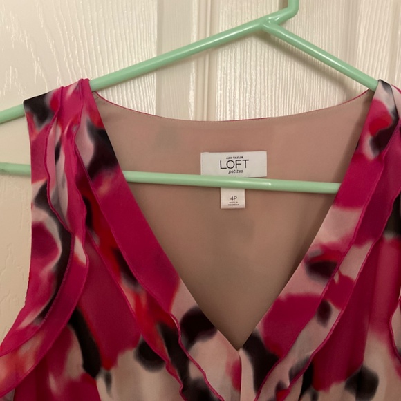 Ann Taylor LOFT petites floral midi dress - Picture 2 of 6